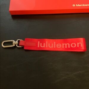 lululemon athletica Vibrant Red Membership Never Lost Key Chain, NWT
